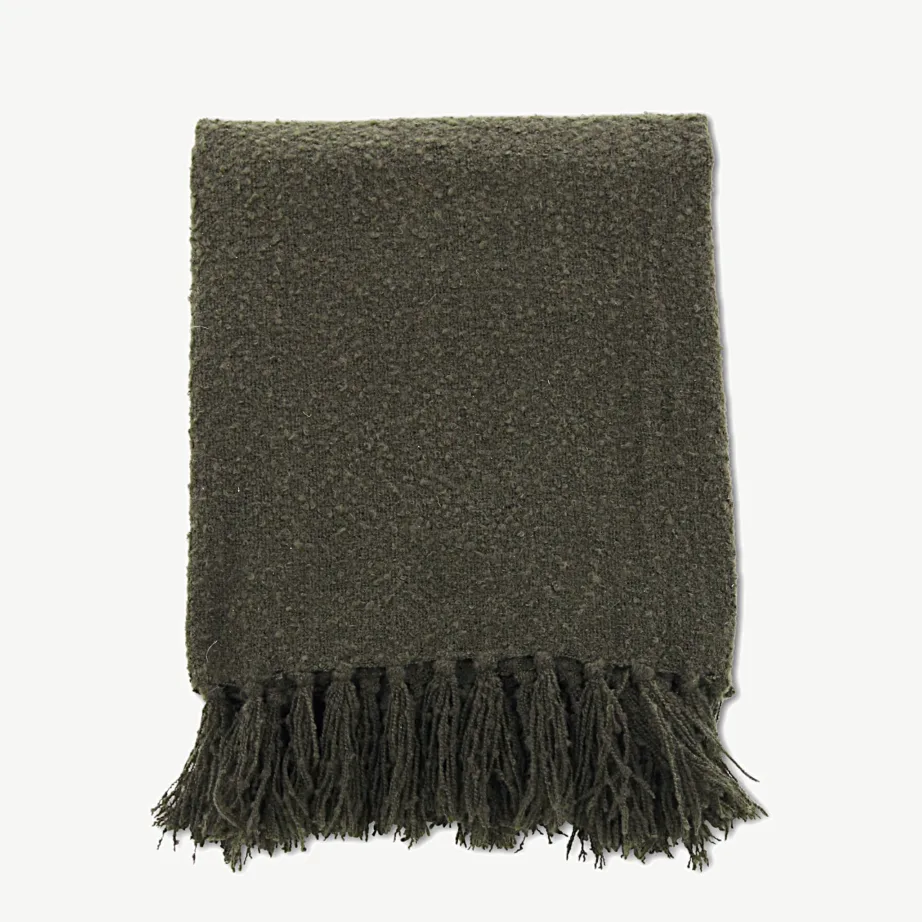 Stanly sammalroheline polüesterpleed narmastega, 130 × 170 cm, 15952-205 – 2