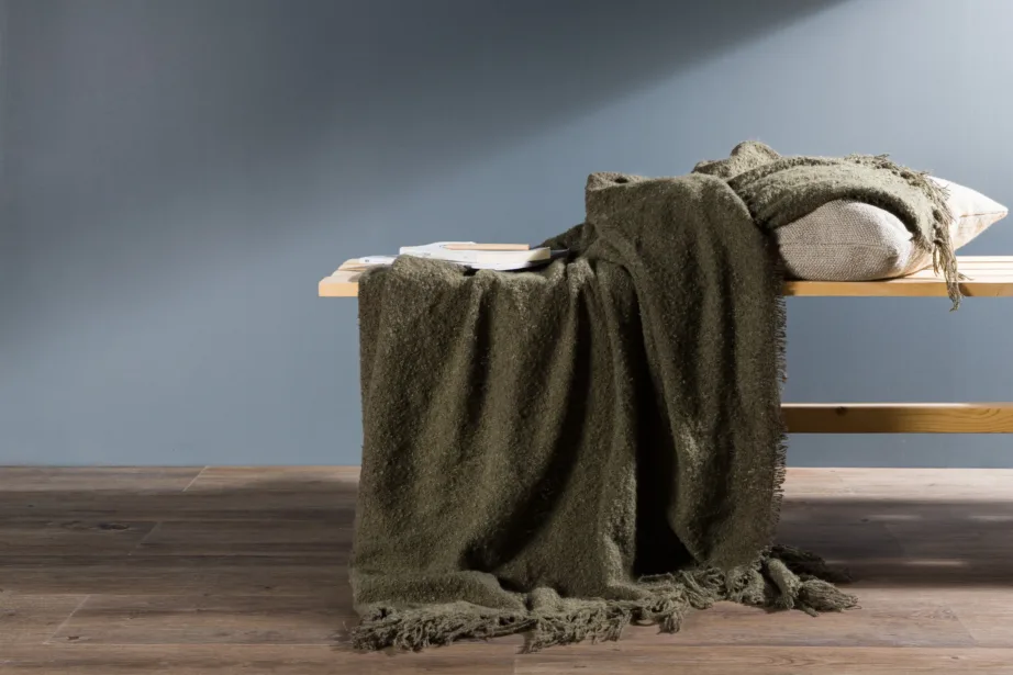 Stanly sammalroheline polüesterpleed narmastega, 130 × 170 cm, 15952-205 – 4