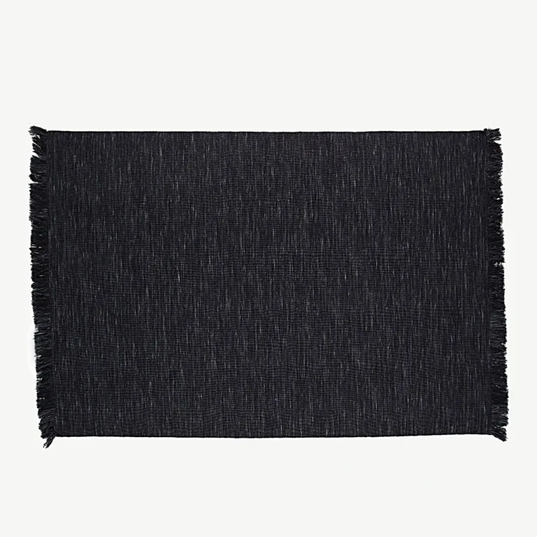 Tasapinnaline villavaip Elton, must narmastega (230 × 160 cm) - 15979-108