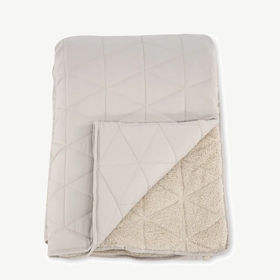 Kahepoolne beež tepitud päevatekk Nilla, 260×180 cm, polüester/sherpa, 15979-702 – 3