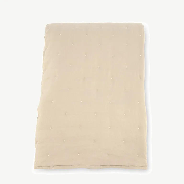 Beež tepitud päevatekk Sallyle (polüester, 180 × 80 cm) - 15984-402