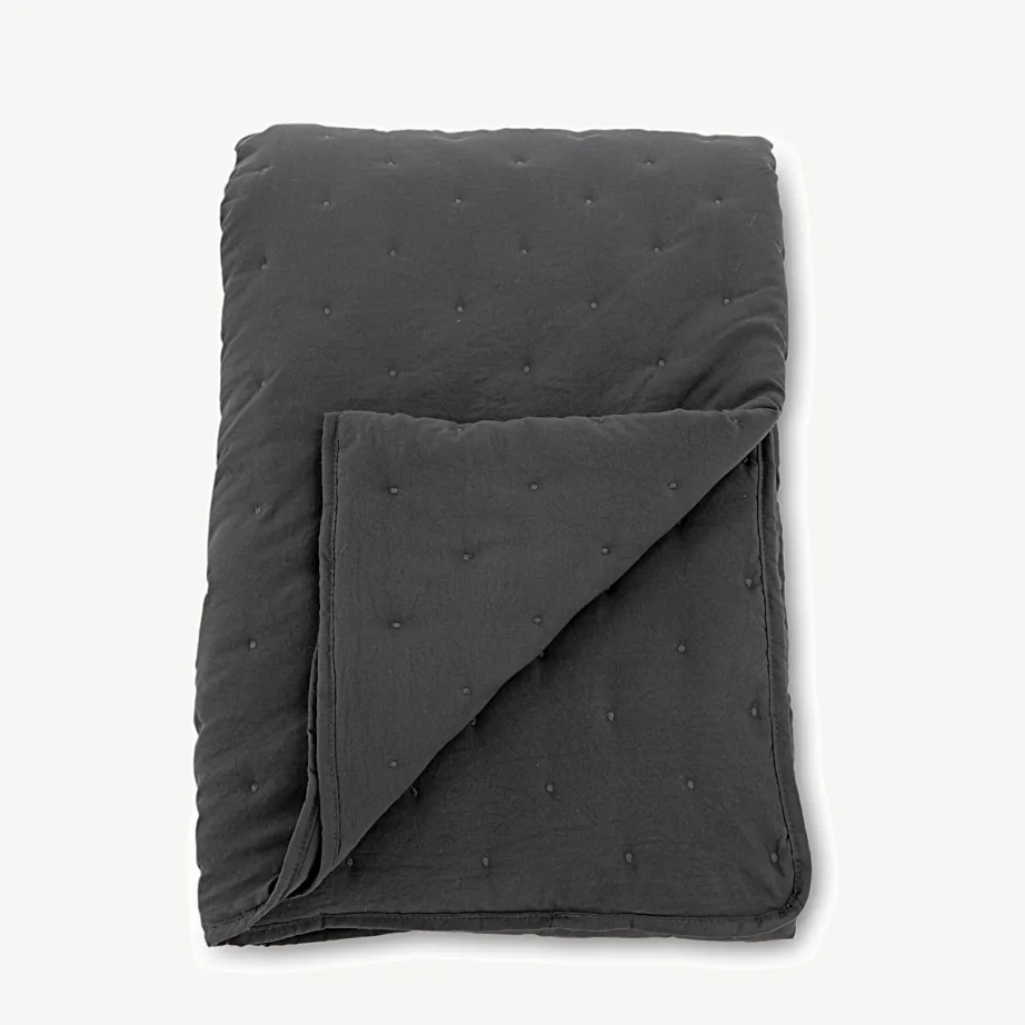 Sally tepitud voodikate, antratsiithall, 180×80 cm, polüester, 15984-405 – 3