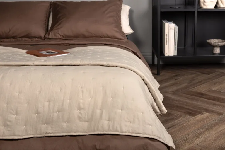 Beež tepitud päevatekk Sally, mikrofiibrist, 260 × 260 cm - 15985-402