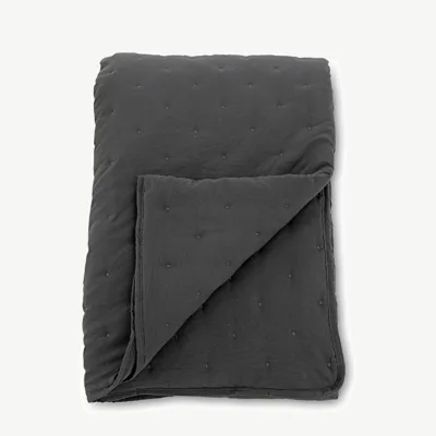 Tepitud mikrofiibrist voodipesukate Sally, antratsiit, 260 × 80 cm - 15986-405