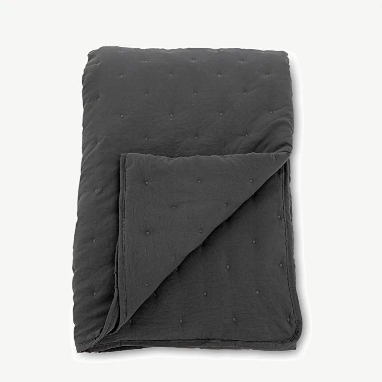 Tepitud mikrofiibrist voodipesukate Sally, antratsiit, 260 × 80 cm - 15986-405