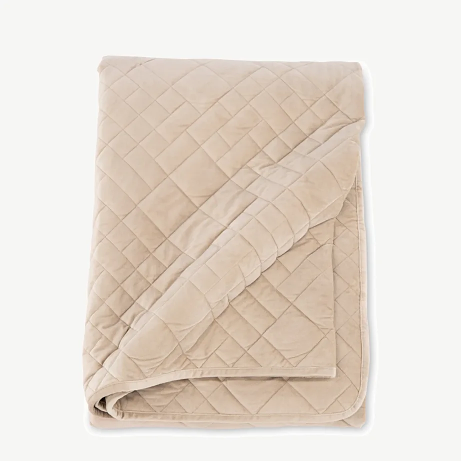 Beež sametine voodikate Jillyle, 260 × 260 cm, 15988-702