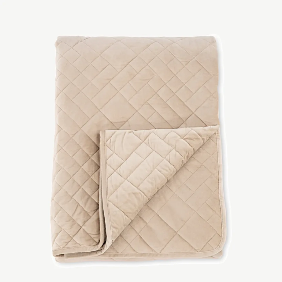 Beež tepitud päevatekk Jilly (150×80 cm, sametpolüester), 15990-702 – 3