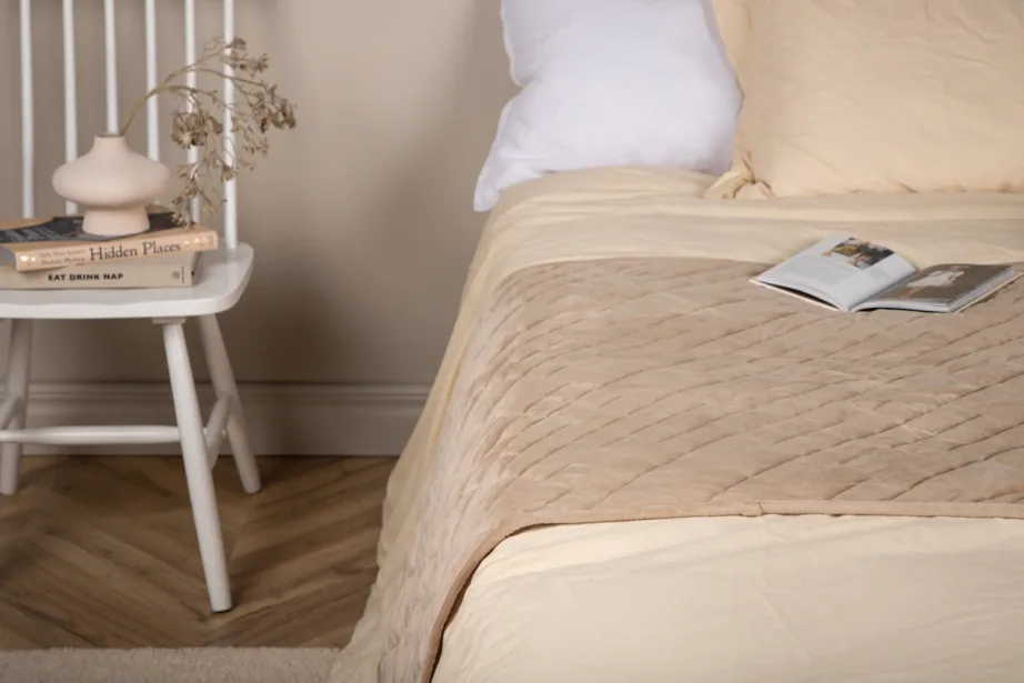 Beež tepitud päevatekk Jilly (150×80 cm, sametpolüester), 15990-702 – 8