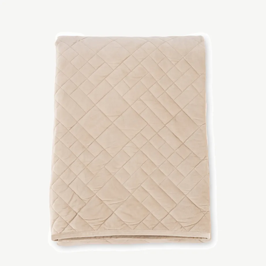 Beež tepitud voodikate Jilly (polüester, 180 × 80 cm), 15991-702 – 2