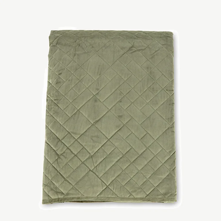 Sametist roheline voodikate Jilly 180 × 80 cm - 15991-704