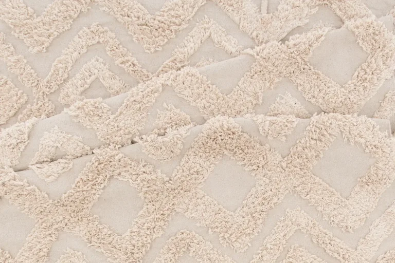 Geomeetrilise mustriga beež puuvillavaip narmastega Hilma, 200 × 300 cm - 15995-557