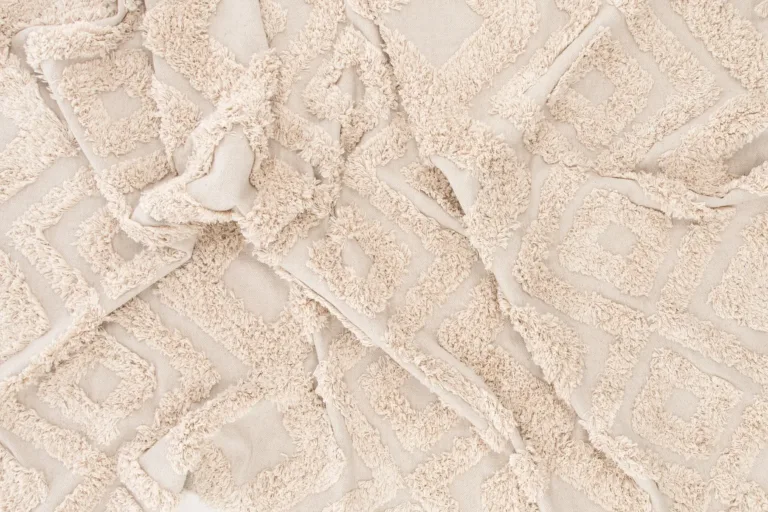 Geomeetrilise mustriga beež puuvillavaip narmastega Hilma, 200 × 300 cm - 15995-557