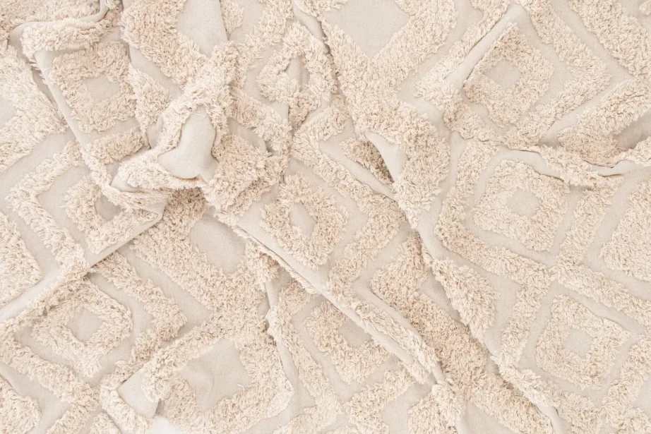 Geomeetrilise mustriga beež puuvillavaip narmastega Hilma, 200 × 300 cm, 15995-557 – 7