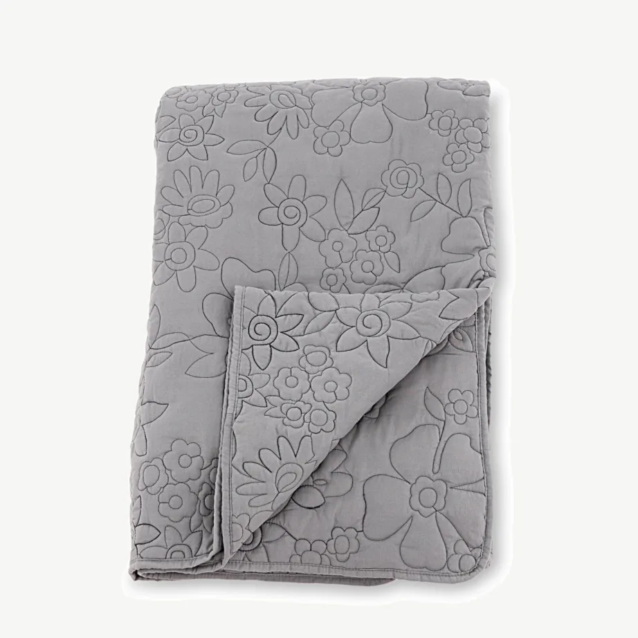 Helehall lillemustriline mikrokiust voodikate Niki, 260 × 260 cm, 15997-505 – 3