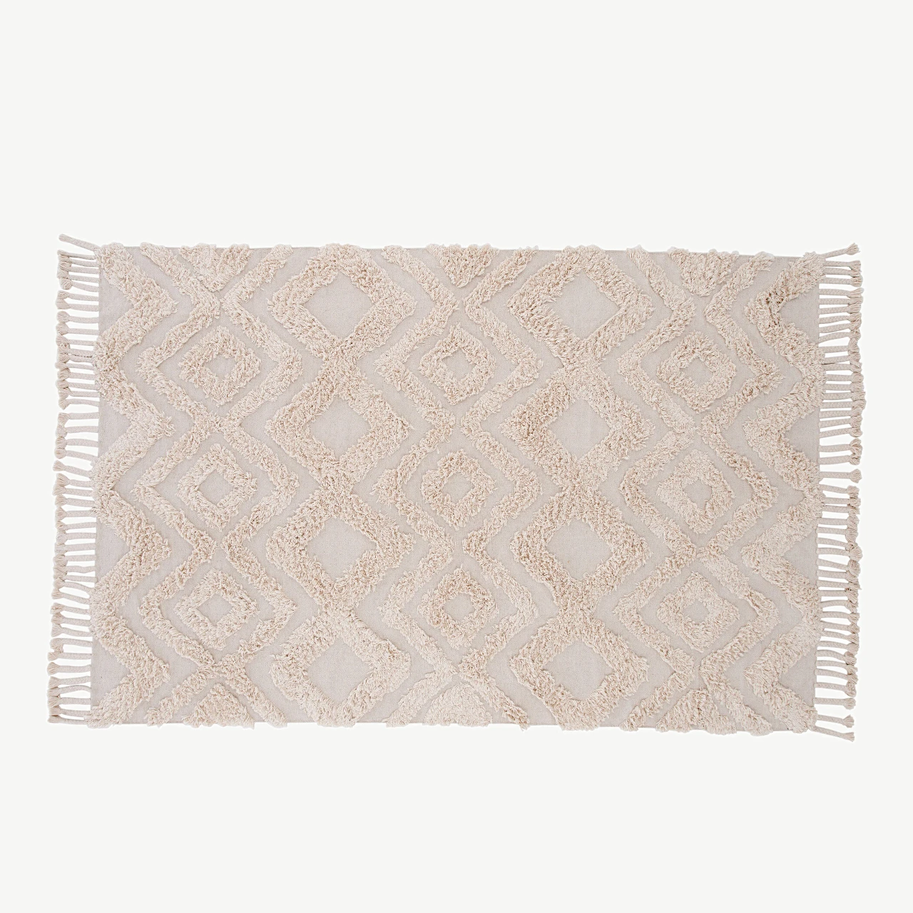 Beež puuvillavaip Hilma reljeefse mustriga, 160 × 230 cm - 15998-557