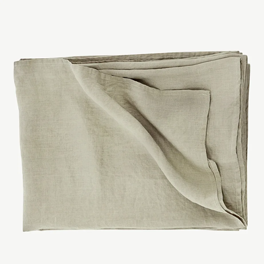 Beež linase välimusega polüester-voodikate Milo, 180 × 260 cm, 16002-602 – 2