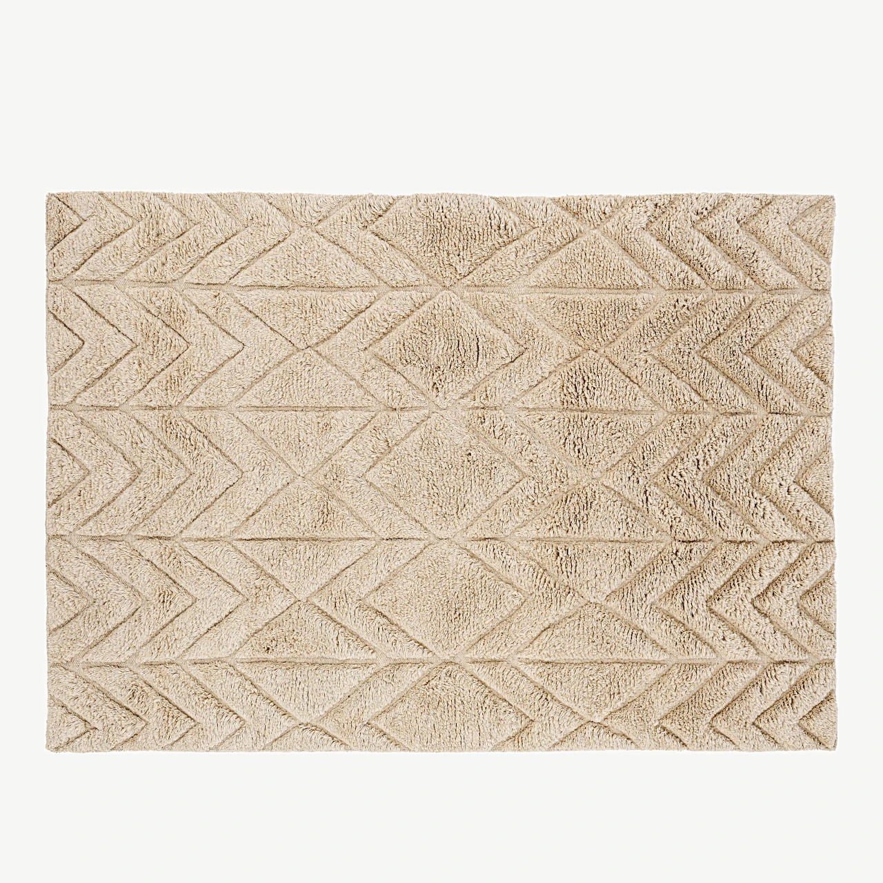 Beež geomeetrilise mustriga villavaip Zoe, 160 × 230 cm - 16003-150