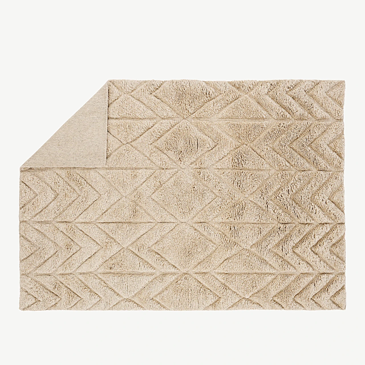 Beež geomeetrilise mustriga villavaip Zoe, 160 × 230 cm - 16003-150