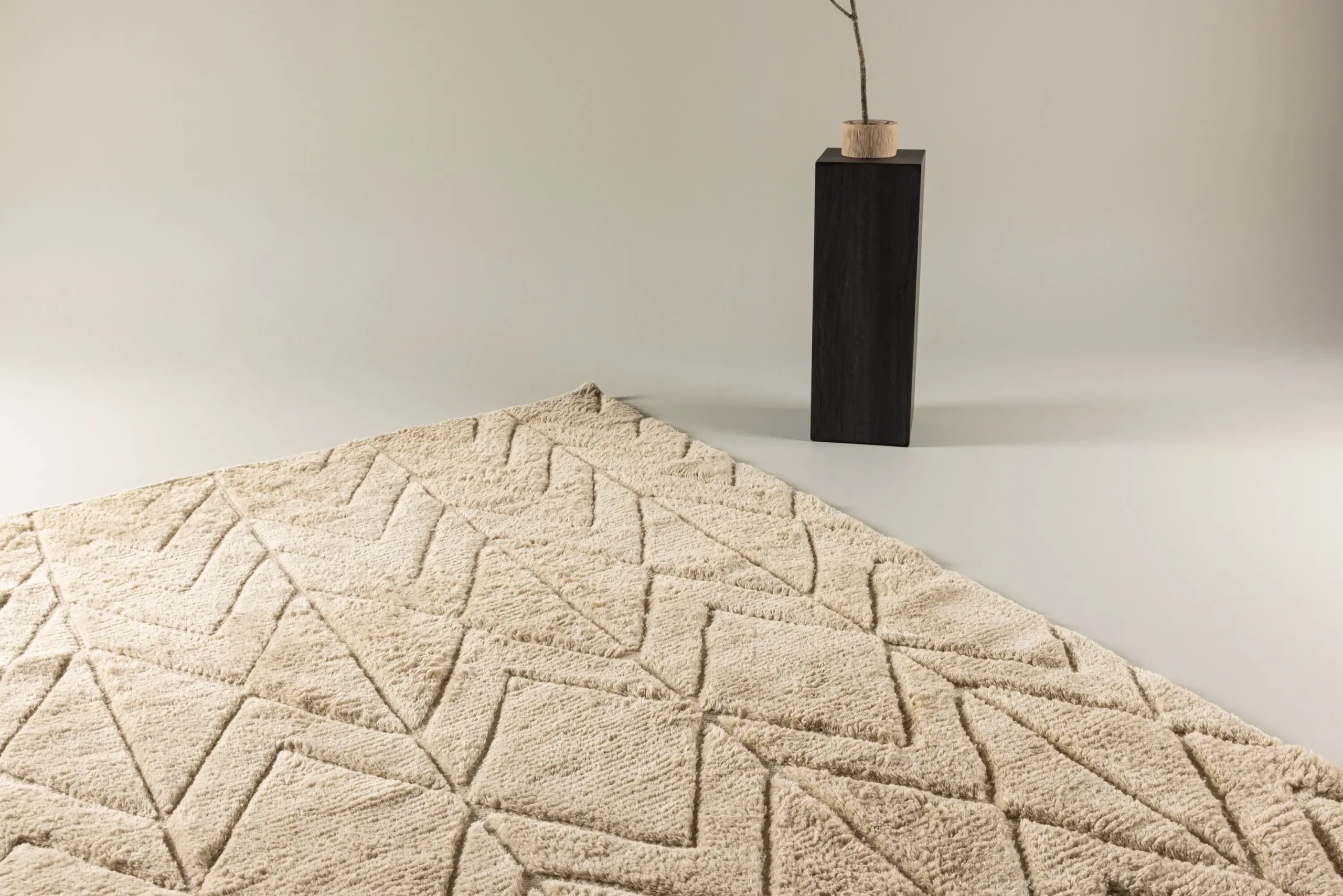 Beež geomeetrilise mustriga villavaip Zoe, 160 × 230 cm - 16003-150