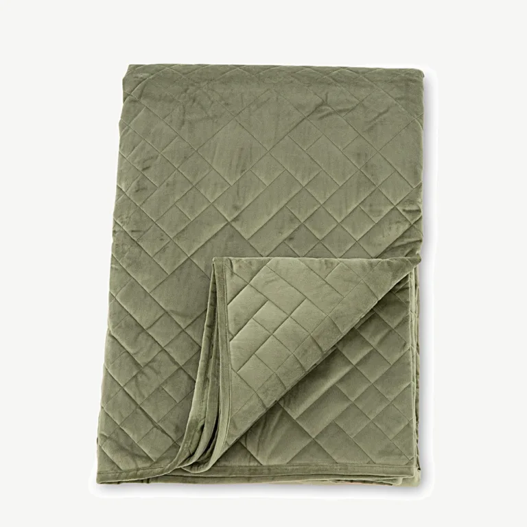 Roheline velvetist päevatekk Jillyle, 260 × 80 cm - 16007-704