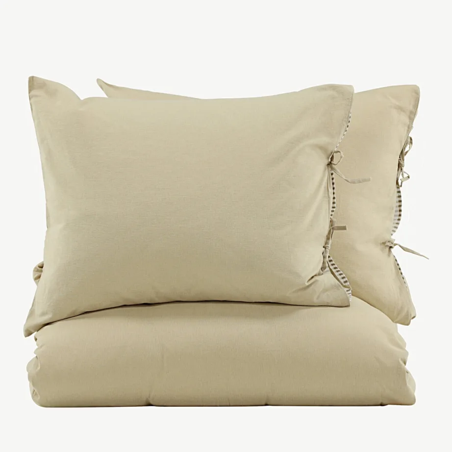 Jenna linase ja puuvillasegu liivakarva voodipesukomplekt, 240 × 220 cm, 16008-602 – 2