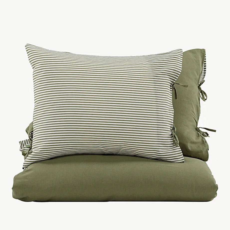 Sammalroheline puuvilla-linasegu voodipesukomplekt Jenna, 240 × 220 cm, 16008-604 – 2