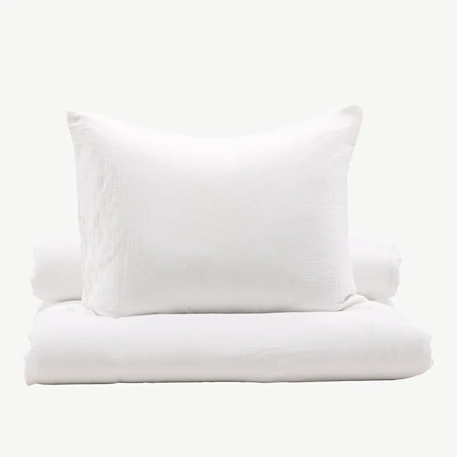 Valge puuvillane voodipesukomplekt Mila (tekikott 150 × 200 cm, padjapüür 50 × 60 cm), 16010-501 – 2