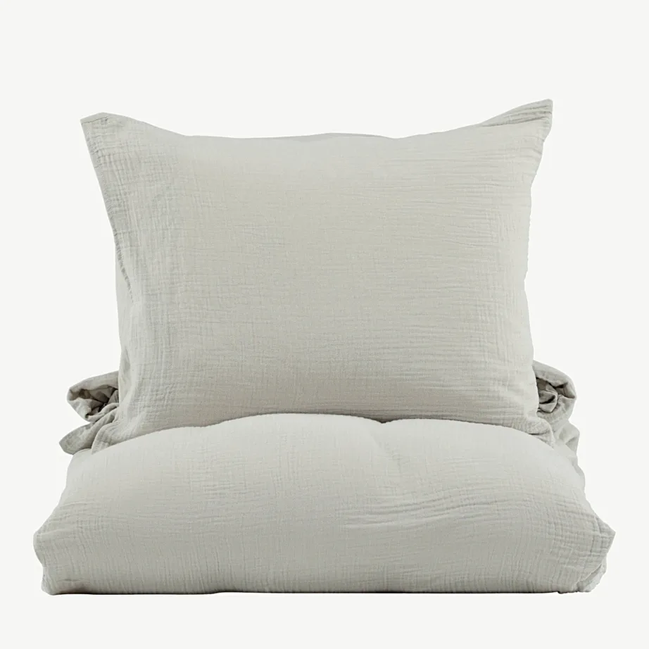 Helehall kurrutatud puuvillast voodipesukomplekt Mila 150×200 cm, 16010-505 – 2