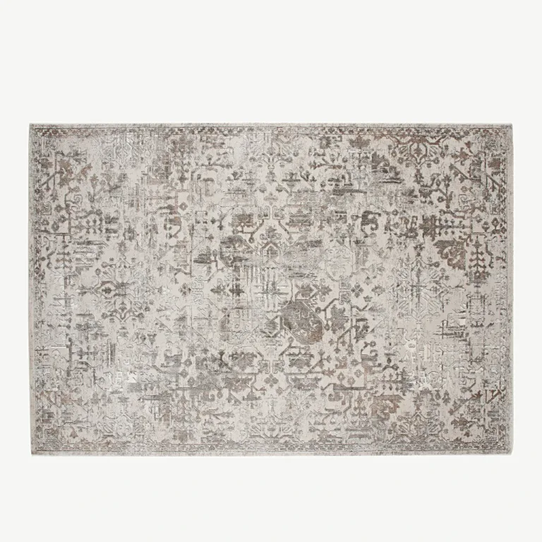 Hõbedase mustriga idamaine elutoa vaip Cleo (230 × 160 cm, polüester–puuvill) - 16013-109