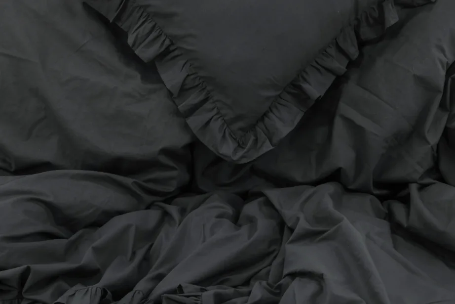 Satsidega antratsiidivärvi puuvillane voodipesukomplekt Levi (150 x 200 cm), 16013-588 – 2