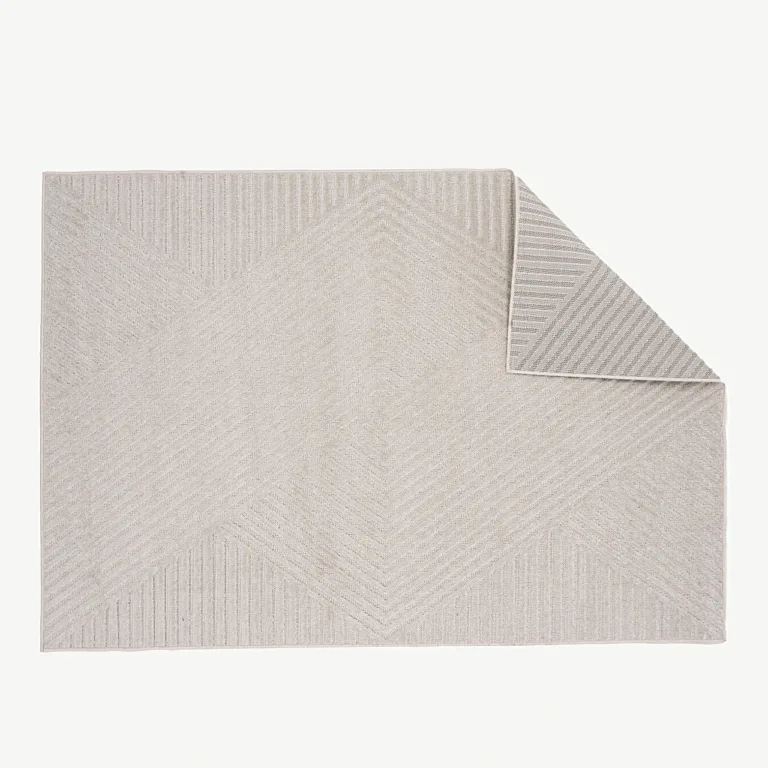 Aroni madalkarvaline polüpropüleenvaip, kreemikas valge, 230 × 160 cm - 16020-101