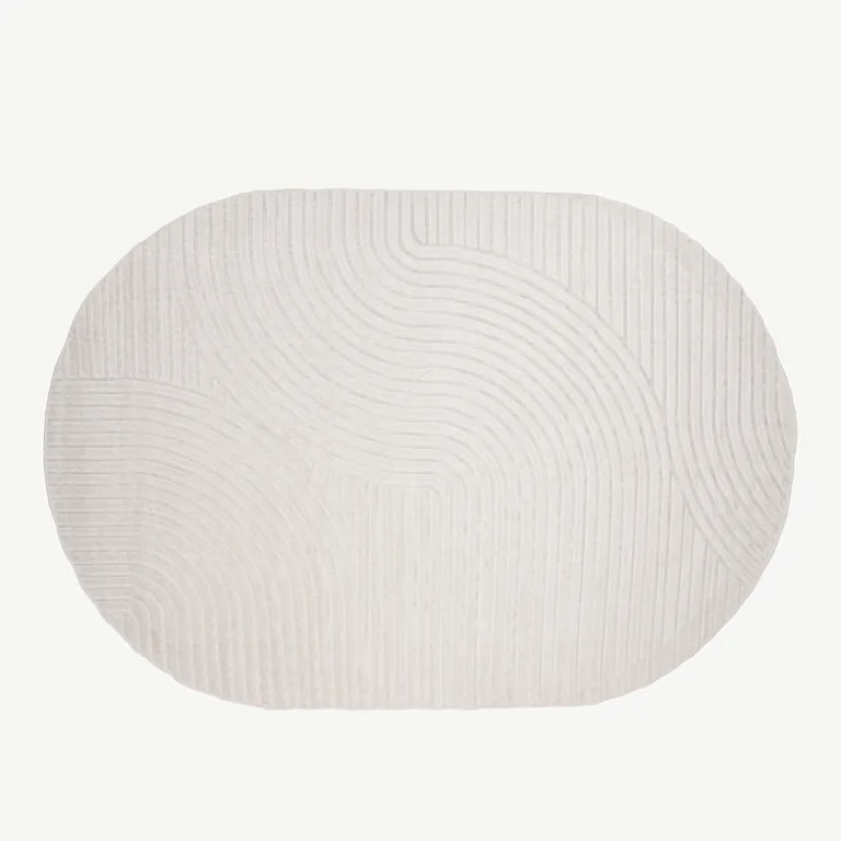 Ovaalne valge vaip Vince, polüpropüleen, 340 × 240 cm - 16022-100