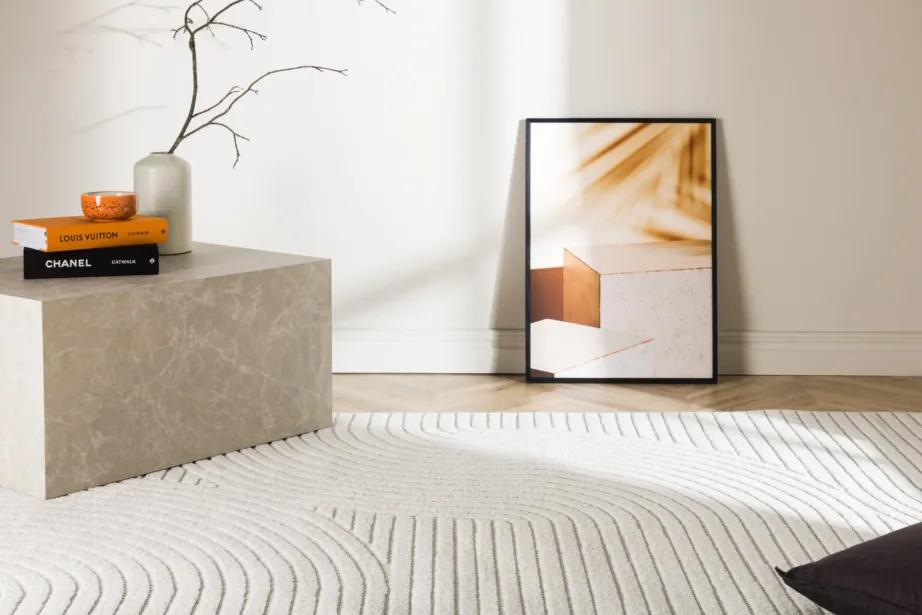 Vince valge geomeetrilise mustriga vaip, 200 × 290 cm, polüpropüleenist, 16023-101 – 3