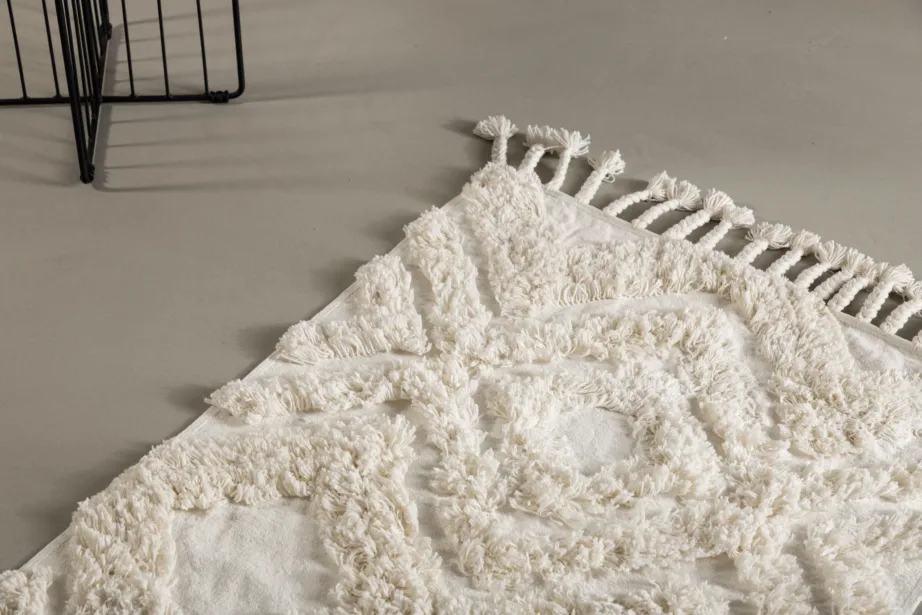 Valge puuvillane esikuvaip Hilma, narmastega, 200×70 cm, 16033-101 – 4