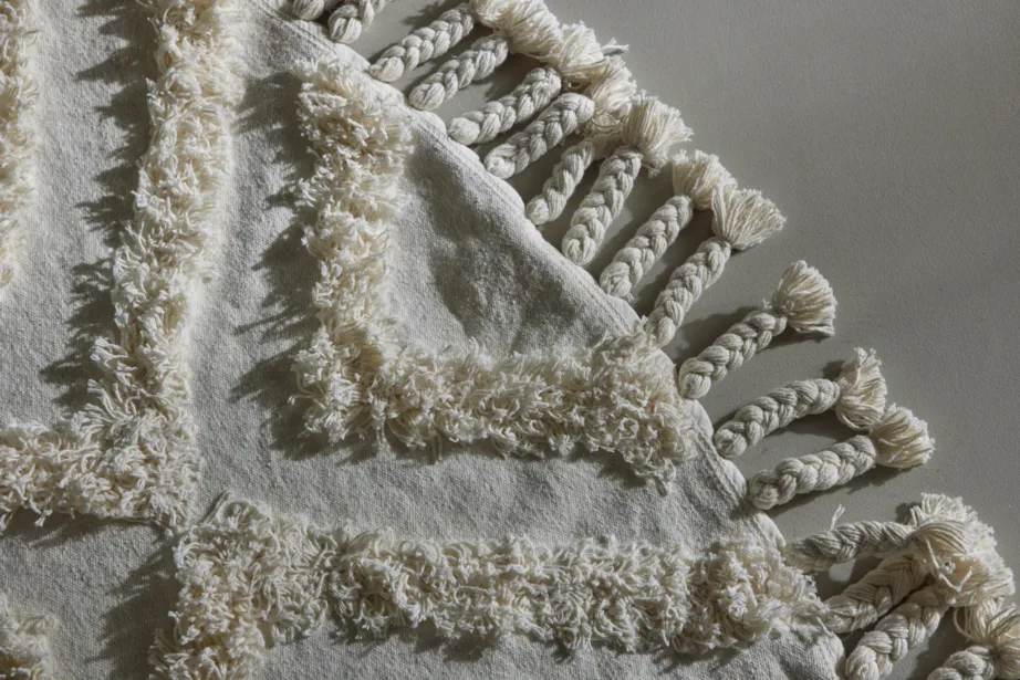 Ümmargune valge puuvillavaip Hilma, geomeetrilise mustriga, ø200 cm, 16034-101 – 8