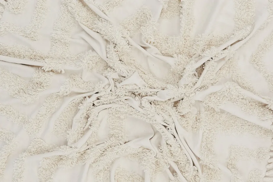 Ümmargune valge puuvillavaip Hilma, geomeetrilise mustriga, ø200 cm, 16034-101 – 10