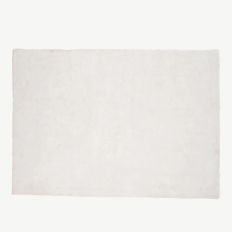 Undra läikiv valge ristkülikukujuline vaip (350 × 250 cm, puuvill-polüester) - 16044-101