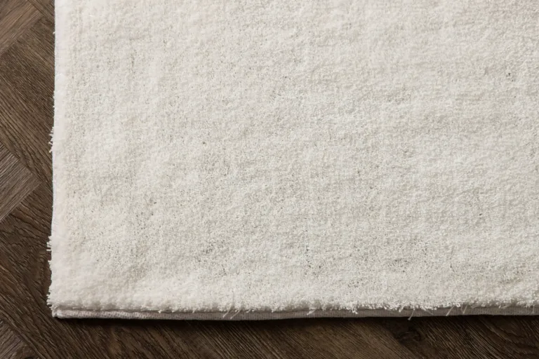 Undra läikiv valge ristkülikukujuline vaip (350 × 250 cm, puuvill-polüester) - 16044-101