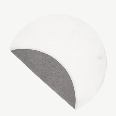 Valge ümmargune vaip Undra, Ø 200 cm (polüester/puuvill) - 16045-101
