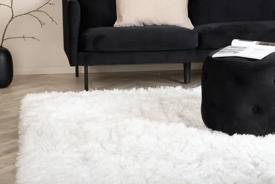 Kohev valge polüester-puuvillavaip Grace, 400 × 300 cm, 16046-101 – 6