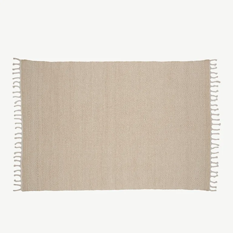 Loke villasegune narmastega põrandavaip, beež/valge (300x200 cm) - 16051-101