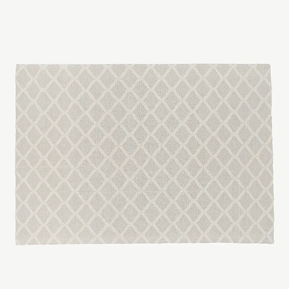 Murdvalge villavaip Cloudy, 300 × 200 cm, ruudumustriline, 16056-101 – 2