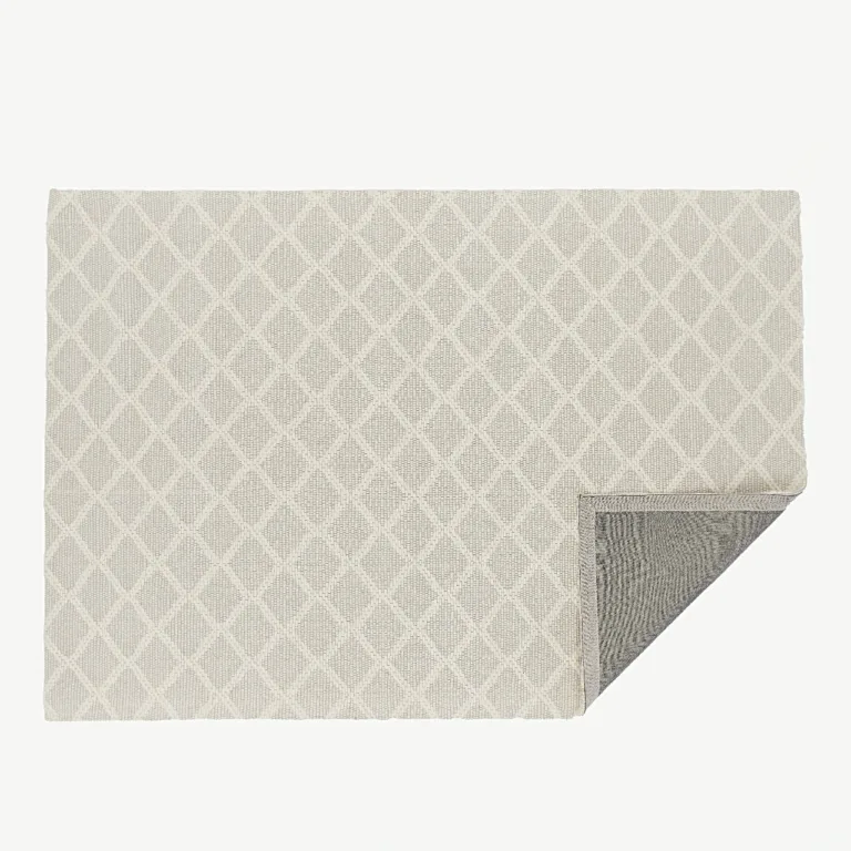 Murdvalge villavaip Cloudy dekoratiivse rombmustriga (230 × 160 cm) - 16057-101