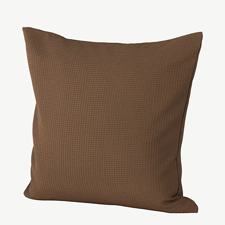 Tumepruuni värvi dekoratiivpadja katteriie Celine (waffle-kangas, 50 × 50 cm, polüester), 16057-503 – 3