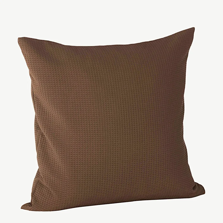 Tumepruuni värvi dekoratiivpadja katteriie Celine (waffle-kangas, 50 × 50 cm, polüester), 16057-503