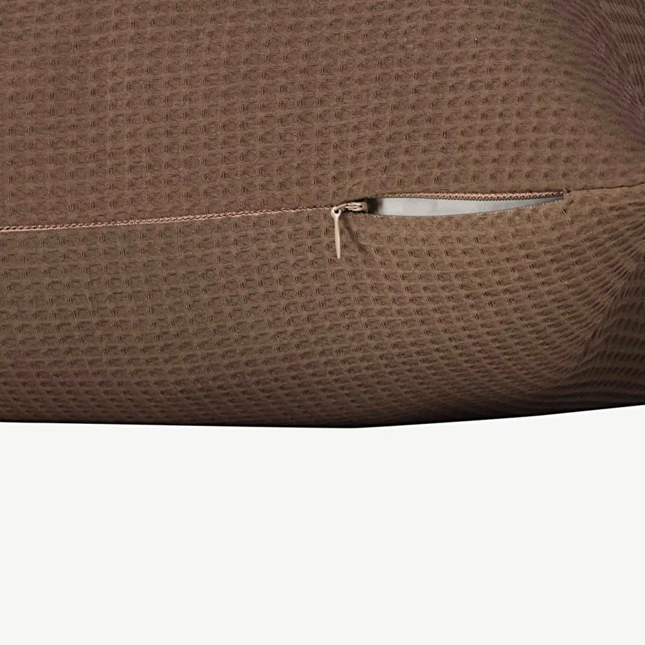 Tumepruuni värvi dekoratiivpadja katteriie Celine (waffle-kangas, 50 × 50 cm, polüester), 16057-503 – 4