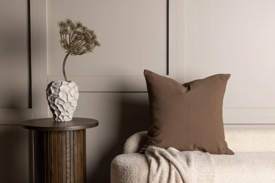 Tumepruuni värvi dekoratiivpadja katteriie Celine (waffle-kangas, 50 × 50 cm, polüester), 16057-503 – 5