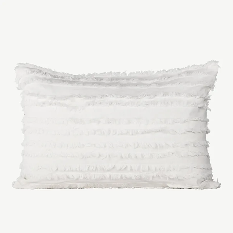 Valge puuvillane dekoratiivpadjakate Edith, 40 × 60 cm - 16072-501
