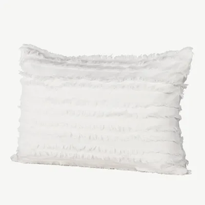 Valge puuvillane dekoratiivpadjakate Edith, 40 × 60 cm - 16072-501