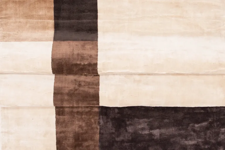 Pruuni ja beeži geomeetrilise mustriga viskoosvaip Arvid, 300 × 200 cm - 16083-104